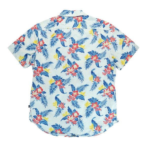 Calvin Klein Men's Hawaiian Shirt Floral‎ Print Short Sleeve Sz M Medium - Picture 2 of 5